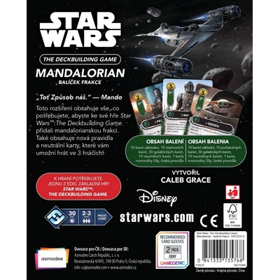 Star Wars: The Deckbuilding Game - Mandalorian. balíček frakcie