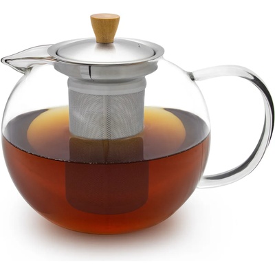 Klarstein Sencha, кана за чай, 1, 3 л, цедка от неръждаема стомана, боросиликатно стъкло, капак ()