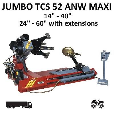 Tcs 52 anw maxi - Гумодемонтажна мащина 14" - 40" (24" - 60" с допълнителни опционални адаптери) за колела на камиони, автобуси и селскостопански машини ; sicam