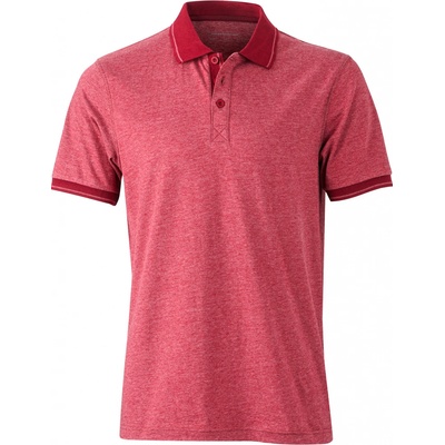 Pánská melírovaná polokošile Vínová