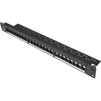 Image 1 of Lanberg Пач панел, Lanberg patch panel blank 24 port 1U for keystone modules, black (PPKS-1024-B)