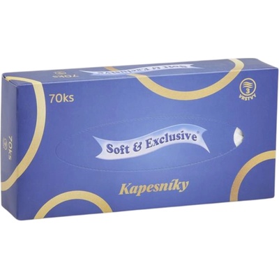 Soft exclusive kapesníky 3-vrstvé 70 ks