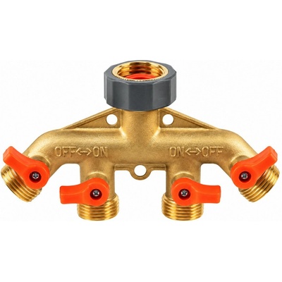 BRADAS 4-cestný rozdeľovač BRASS SOFT 3/4"