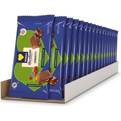 Edeka Confetti mléčná s lentilkami 20 x 90 g