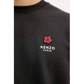 KENZO Памучен суичър Kenzo мъжки в черно с апликация FF65SW2604MC (FF65SW2604MC)