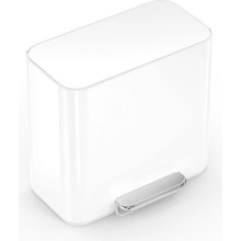 Simplehuman pedálový odpadkový koš na tříděný odpad DUAL MINI 15 L bílá ocel CW2122