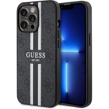 GUESS Кейс Guess GUHMP13LP4RPSK за iPhone 13 Pro / 13 6.1", черен / черен, твърд, 4G Printed Stripes MagSafe (GUE002827-0)