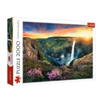 Trefl Puzzle - 2000 - Haifoss Waterfall, Iceland Trefl 27091