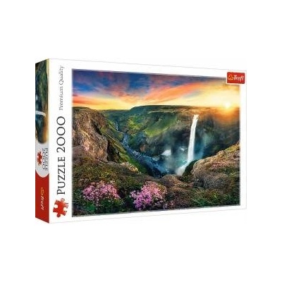 Trefl Puzzle - 2000 - Haifoss Waterfall, Iceland Trefl 27091