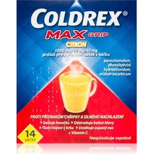 COLDREX MAXGRIP CITRON POR 1000MG/10MG/40MG POR PLV SOL SCC 14 I