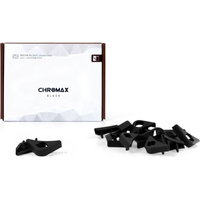 Noctua Аксесоар за вентилатор NA-SAVP1 chromax. black намаляване на вибрациите 12/14cm (NA-SAVP1 chromax.black)