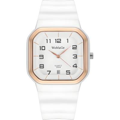 WoMaGe Часовник le-12665 - Бял kp12665