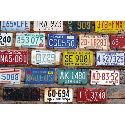 Dimex XL-549 vliesová fototapeta na zeď Barevné poznávací značky rozměry 330 x 220 cm