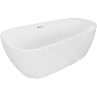 Mexen Giada свободностояща вана 170 x 90 см, бял гланц, хромиран преливник - 52741709000-01 (52741709000-01)