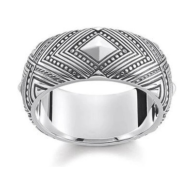 Thomas Sabo Prsten Africké ornamenty TR2127 637 21 Sterling Silver 925 Sterling silver blac
