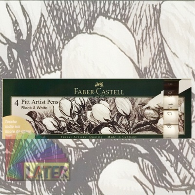 Faber-Castell 167151 Pitt Artist súprava 4 ks black & white