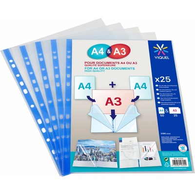 VIQUEL PP kapsa A3-A4 lesklá, 25 ks