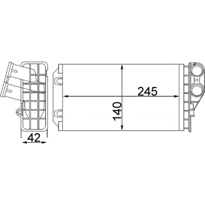Výměník tepla pro vnitřní vytápění MAHLE ORIGINAL AH 82 000S (AH82000S)