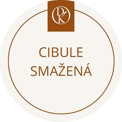 Davídkovo koření Etiketa Cibule smažená béžová průměr 4,5 cm 1 ks