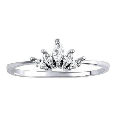 SILVEGO Stříbrný prsten Tiana s Brilliance Zirconia ve tvaru korunky DCC08003R