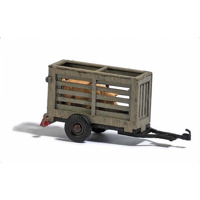 BUSCH 59938 Přívěs dvoukolový s prasátkem 1:87