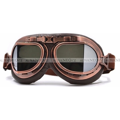Steampunk Goggles vintage letecké brýle měděné
