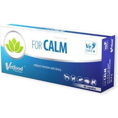 VetFood For calm - хранителна добавка за котки и кучета, податливи на стрес, 60 капсули - Полша