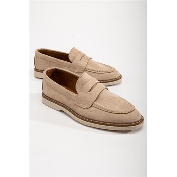 Moda Trend Дамски велурени лоуфъри - Бежови #367283 (367283_Бежов)