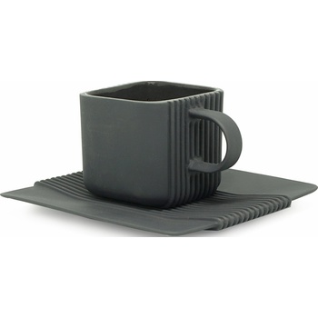 Ćmielów Design Studio Чаша за кафе и чай System с чинийка черна (8002970B2CD27)