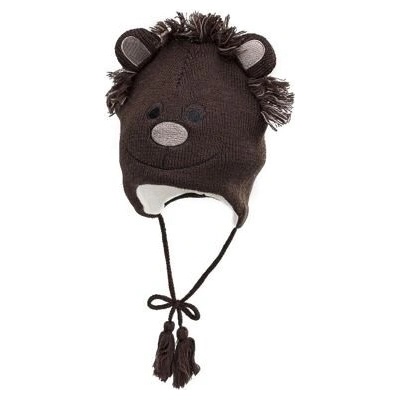 Huppa dětská pletená čepice Brandy brown
