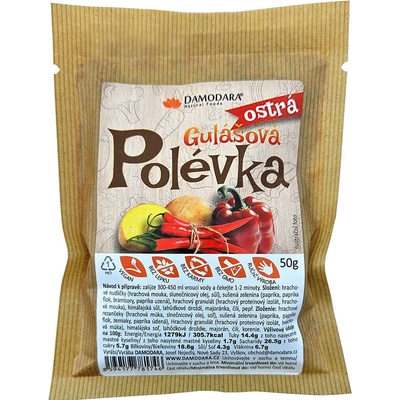 Damodara Polievka gulášová ostrá instantná 50 g