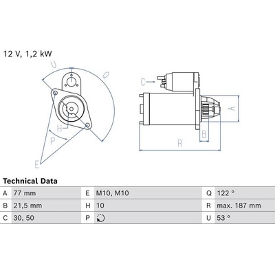 BOSCH 0 986 027 220 Startér (0986027220)