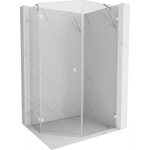 Mexen Lunar петстенна душ кабина с врата от ляво 80 x 90 см, прозрачна, матов (831-080L-090P-97-00-L)