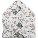 BOMIMI Osuška s kapucí FLANEL 80x80 safari