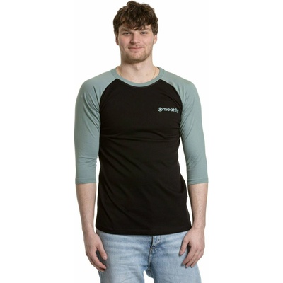 Meatfly мъжка тениска с дълъг ръкав Reagan Raglan Dusty Mint / Black Meatfly | Cheren | МЪЖЕ | S