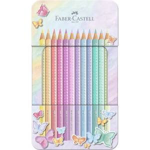Faber-Castell Цветни моливи FABER-CASTELL Sparkle пастел метална кутия с 12 броя 201910 (201910)