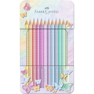 Faber-Castell Цветни моливи FABER-CASTELL Sparkle пастел метална кутия с 12 броя 201910 (201910)