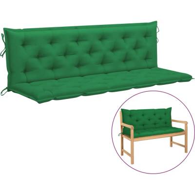 vidaXL Възглавница за градинска пейка зелена 180x(50+50)x7 см оксфорд (315033)