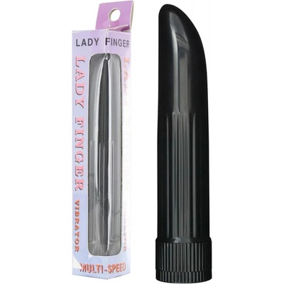 Класически мини вибратор, 13, 5см. - Lady Finger Black (SEVCR00926)