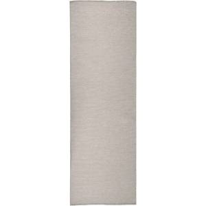 vidaXL Градински плоскотъкан килим, 80x250 см, светлосив (340779)