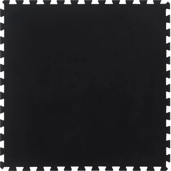 vidaXL Гумена подова плочка черна 12 мм 100x100 см (155673)