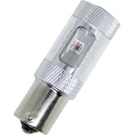  Диодна крушка ba15s с 6 х 5w cree диода и лупа двойна светлина червена (ba15s30r1)
