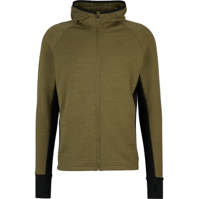 Stoic Мъжко вълнено яке Stoic MerinoFleece260 FlenSt. Zip Hoody Merino hoodie - Olive Green / Black (005-6570-0612)