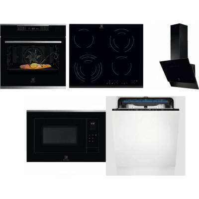 Set Electrolux KOBCS31X + EHF6343FOK + LFV616K + LMS4253TMX + EES48200L