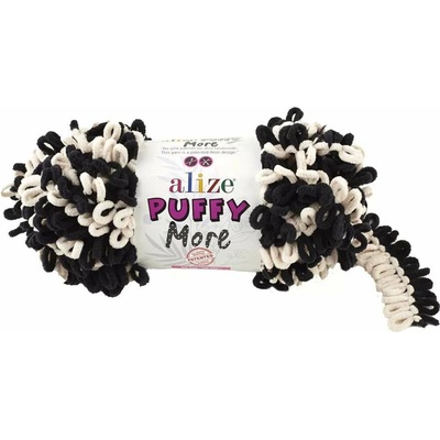 ALIZE Puffy More 6270 bílá káva+černá