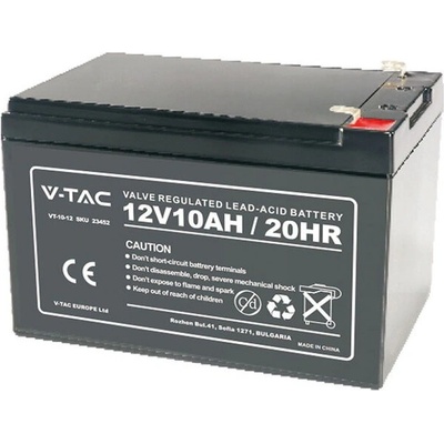 V-TAC 10Ah 12V Акумулаторна Батерия T2 178*35*60(67) мм - 23452 (23452)