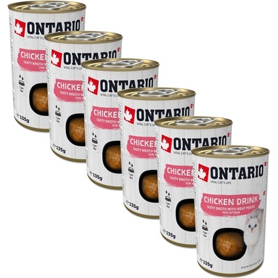 ONTARIO Онтарио Котенце пилешки напиток 6 x 135 г
