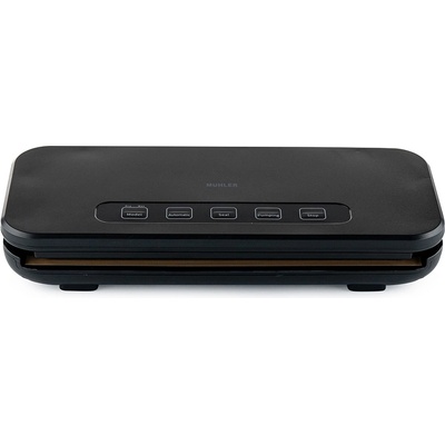 Muhler Уред за вакуумиране MUHLER MV-125, 110W, 3 функции, Светлинни индикатори, Вграден нож, С 10бр. торбички, Черен (KT-1007089)
