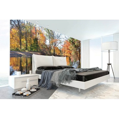 DIMEX ART Самозалепваща се флизелинова фототапета есенен пейзаж 375 x 250 см