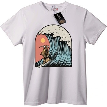 NOONEBRAND Тениска Смъртта Сърфира - 2XL, White